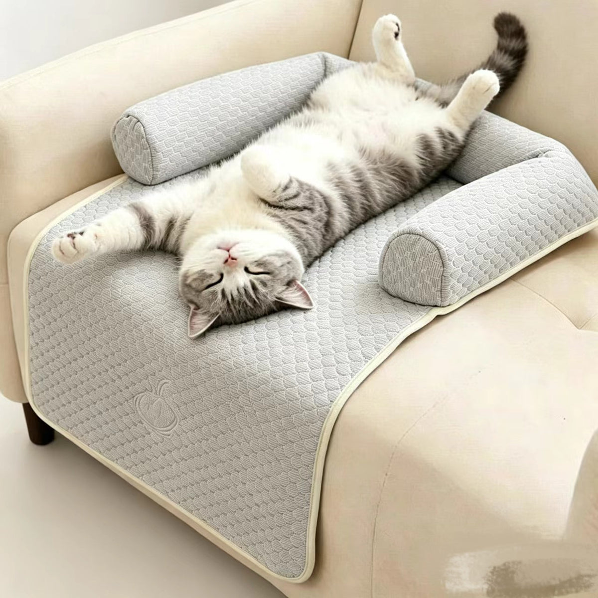 Pet Cooling Sofa Bed for Cats and Dogs, Breathable Summer Mat