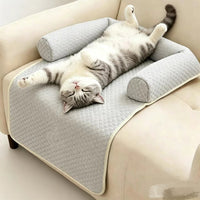 Pet Cooling Sofa Bed for Cats and Dogs, Breathable Summer Mat