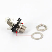Electric Guitar Bass 6.35mm Audio Jack Output Nut and Washer Set