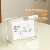 Acrylic Transparent Photo Frame for Desktop or Wall Mounting, 6-inch to A4 Picture Display