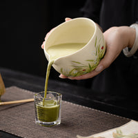Ceramic Matcha Tea Ceremony Set with Whisk, Bowl, and Accessories