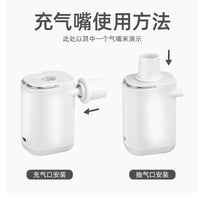 Mini Multifunction Air Pump with Camping Lantern for Inflatable Beds and Outdoor Lighting