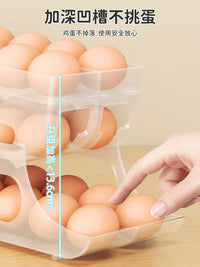Rolling Egg Storage Box for Refrigerator Side Door, Multi-layer Automatic Egg Dispenser, Kitchen Fresh-keeping Egg Holder