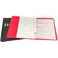 Leatherette Currency Collection Album with Sleeves for Banknotes, Coins, and Commemorative Medals