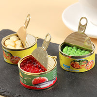 Miniature Canned Food Model Keychain / Charm for DIY Crafts