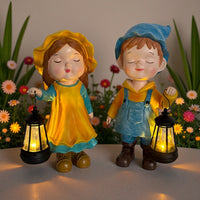 Solar Princess Prince Lantern Outdoor Garden Patio Decoration