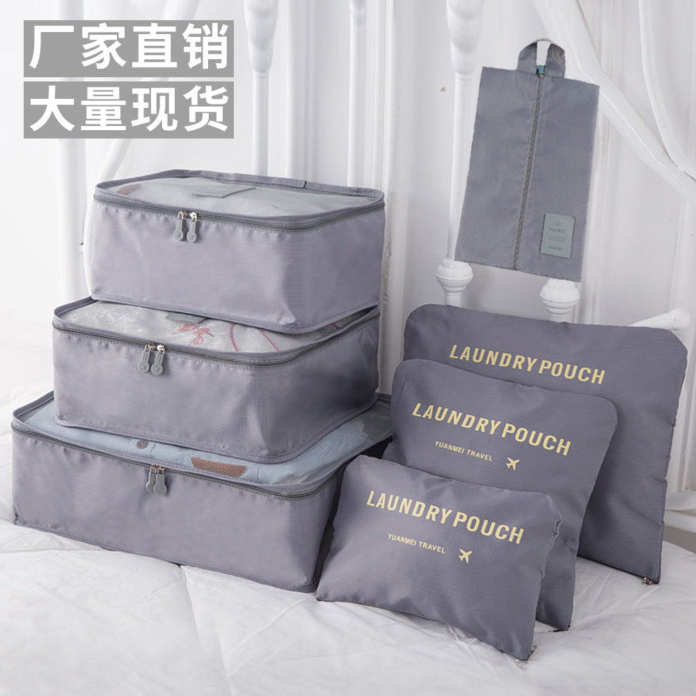 Travel Storage Organizer Bags Set - Portable Luggage Packing Cubes for Clothes