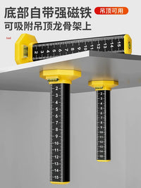 Tile Leveling Height Gauge Ruler with Bubble Level for Masonry and Tiling