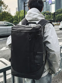 Large Capacity Solid Color Casual Travel Backpack for Men and Women, High School and College Students, Laptop Compatible