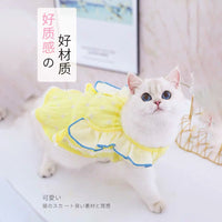 Cat Summer Thin Princess Dress for Kittens and Small Cats, Sleeveless Vest Style
