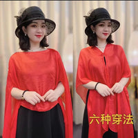 Summer Solid Color Sun Protection Scarf Shawl for Women
