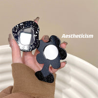 Starry Ink Splatter Phone Grip Holder with Mirror, Expandable Stand for Smartphones