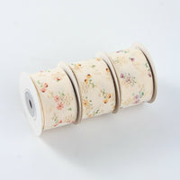 Floral Embroidered Cotton Ribbon for DIY Hair Accessories and Crafts