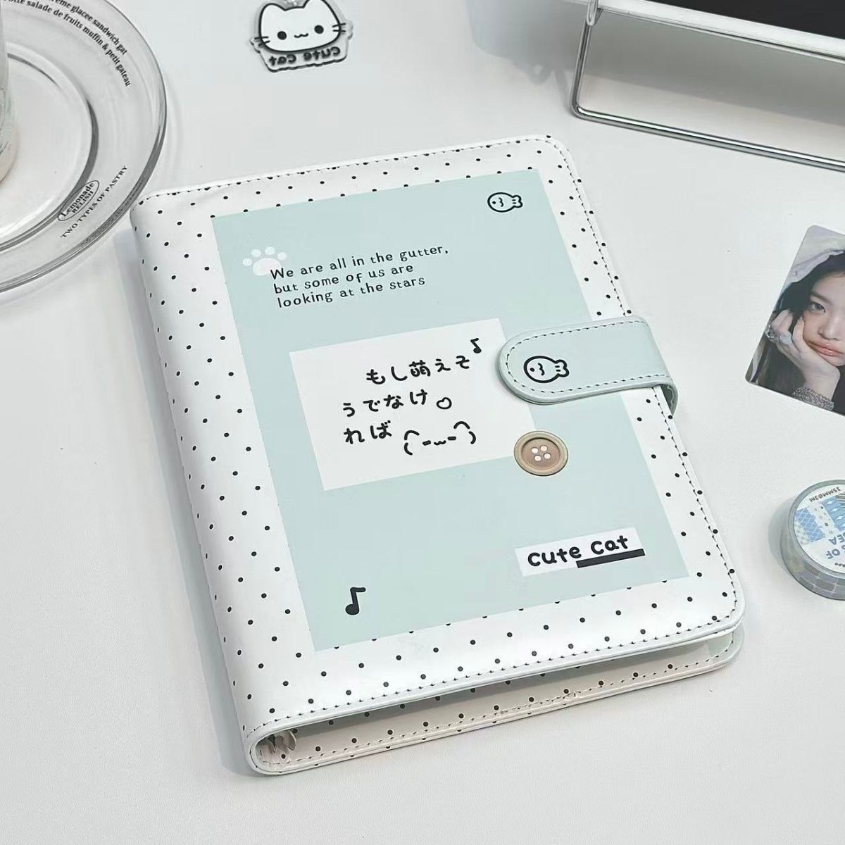 Starfish A5 PU Leather Loose-Leaf Album/Notebook for Students, Portable and Stylish