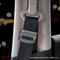 Rhinestone Car Seat Belt Clip Adjuster for Kids and Adults, 2-Pack