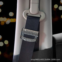 Rhinestone Car Seat Belt Clip Adjuster for Kids and Adults, 2-Pack