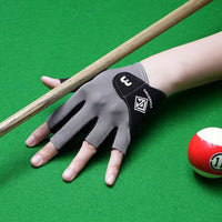 Billiard Three-Finger Breathable Pressure Relief Non-Slip Wear-Resistant Touchscreen Glove for Competition