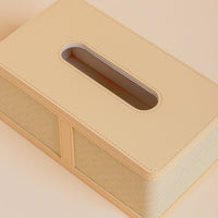 French Style Soft Leather Tissue Box Creative Light Luxury Living Room Desktop Entrance Paper Towel Holder