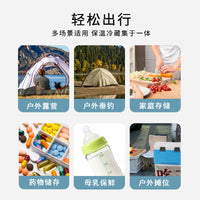 Portable 8L Outdoor Car Cooler Box Insulated Bag for Camping Picnic BBQ Food Freshness Breast Milk Storage