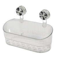 Suction Cup Storage Shelf for Kitchen & Bathroom - No-Drill Wall Mounted Organizer