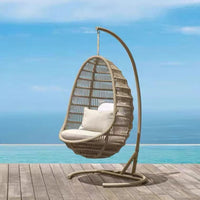 Outdoor Wicker Hanging Basket Chair for Patio Garden Balcony