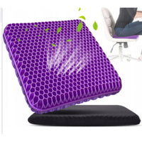Breathable Silicone Gel Seat Cushion with Cover for Office Chair Car Wheelchair