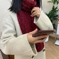 Soft Knit Cashmere Blend Scarf for Women, Winter Warmth and Style