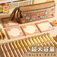 Capybara Cartoon Pencil Case Large Capacity Stationery Pouch for Students