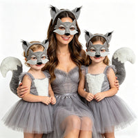 Animal Ear Headband and Tail Set for Kids' Halloween and Cosplay