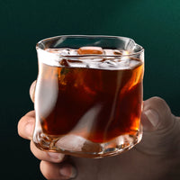 Twisted Ribbed Glass Coffee Mug Set for Latte, Iced Americano, and Water