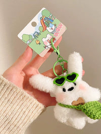 Plush Mini Doll Keychain for Bags and Backpacks, Cute Animal Toy Charm
