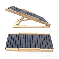 Foldable Wooden Pet Ramp for Dogs - Portable Assistant for High Surfaces - Indoor and Outdoor Use