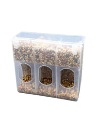 Anti-Scatter Pigeon Feeder Rectangular Poultry Food Box Myna White Pigeon Feeder for Racing Pigeons and Birds