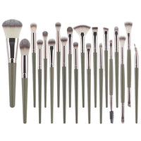 Professional 20-Piece Eye Makeup Brush Set with Soft Bristles and Pointed Handles