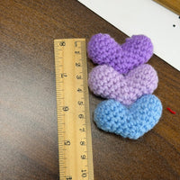 Handmade Crocheted Heart Keychain Plush Pendant for Bags & Accessories