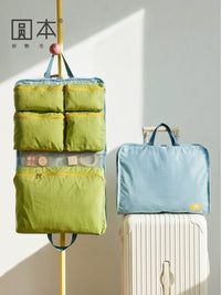 7-in-1 Travel Hanging Wardrobe Organizer Bag for Clothes Underwear Luggage