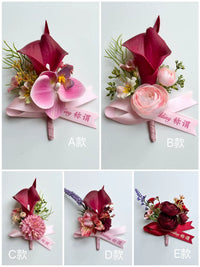 Artificial Calla Lily Boutonniere & Wrist Corsage for Weddings & Events