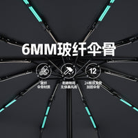 Automatic Open/Close Rain Umbrella with Reinforced Frame for Men, All-Weather Sun Protection