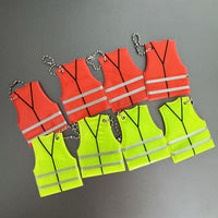 Reflective Vest Keychain Pendant for Safety and Visibility