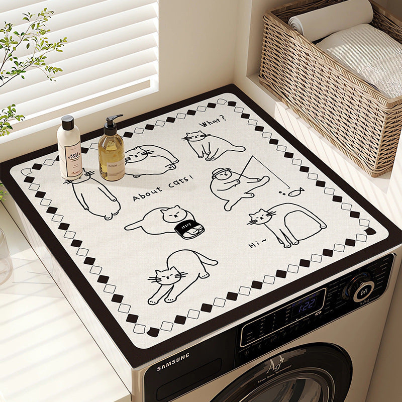 Diatomaceous Earth Non-Slip Mat for Washing Machine, Refrigerator, or Bedside Table