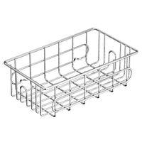 No-Drill Stainless Steel Wall-Mounted Storage Basket for Bathroom & Vanity
