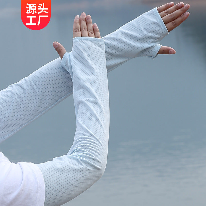 Unisex UV Protection Cooling Arm Sleeves for Cycling Driving Outdoor Activities