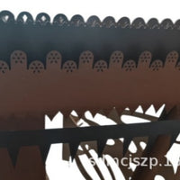 Weathering Steel Garden Edging with Serrated Design, Metal Landscape Border Fence