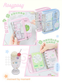RosyPosy M5 Mini Faux Leather Journal with Ribbon - Portable Diary Notebook for Girls