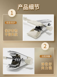 Stainless Steel Non-Slip Pants Hangers with Movable Clips, Strong Grip Skirt Hangers for Home Use