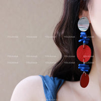 Ethnic Style Geometric Tassel Earrings for Women, Vintage Chinese Inspired Bridal Accessories