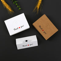 Kraft Paper Folded Header Card for Jewelry Necklace Hairpin Display Packaging, Flat Pocket Hanging Card