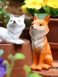 Nine-Tailed Fox Figurine for Garden & Micro Landscape Decor, Succulent Pot Ornament