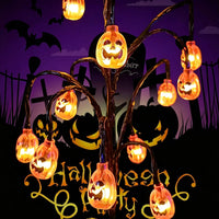 Solar-Powered LED Autumn Harvest Garden Stake Lights for Halloween & Thanksgiving Decor