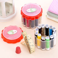 Portable Home Sewing Kit with Measuring Tape Thimble Cross Stitch Tailor Repair Tools Mini Storage Set Needle Thread Bag